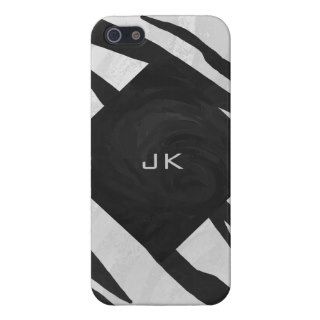 Tiger Black and White Print iPhone 5 Cases