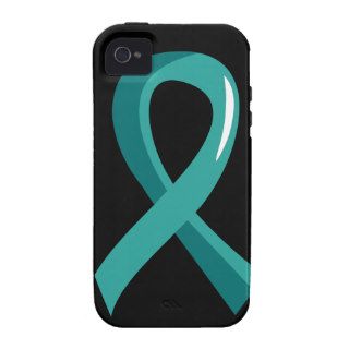Ovarian Cancer Teal Ribbon 3 Vibe iPhone 4 Cover
