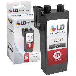 LD © Compatible Replacement for Pitney Bowes Fluorescent Red 621 1 inkjet cartridge for DM500 and DM550.