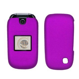 AT&T ZTE Z221 Rubberized Hard Case Cover   Purple Cell Phones & Accessories