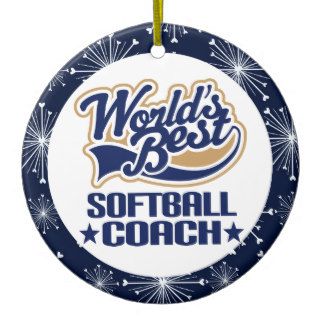 Softball Coach Gift Ornament