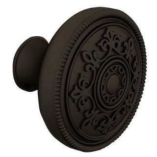 Baldwin K006.190.fd Satin Black Full Dummy K006 Solid Brass Knob with Your Choice of Rosette   Doorknobs  