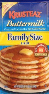 Krusteaz BUTTERMILK Complete Pancake Mix 3.5 LB Family Size  Pancake And Waffle Mixes  Grocery & Gourmet Food