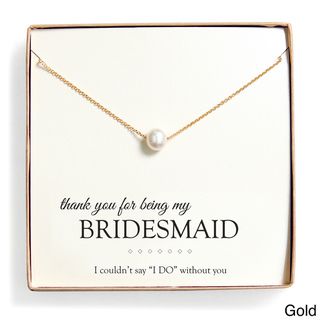 'Bridesmaid Thank You' Pearl Necklace Gift Set (8 mm) Pearl Necklaces
