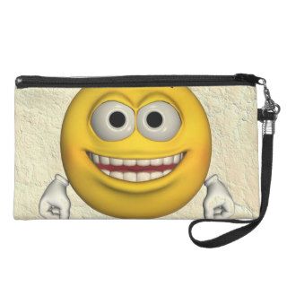 EXCITED SMILEY FACE WRISTLET PURSE