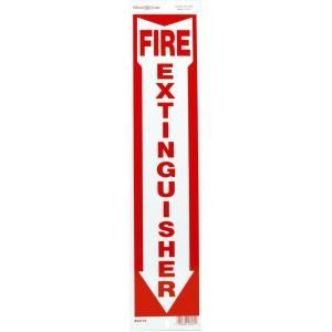 The Hillman Group 4 in. x 18 in. Fire Extinguisher Sign 844112