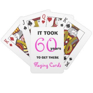 60th Birthday Gift Ideas for Her   Playing Cards