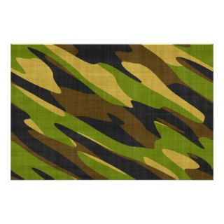 Green and Brown Army Camouflage Posters