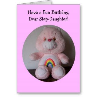 Happy Birthday Card For A Step Daughter Teddy Bear