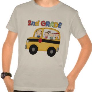 2nd Grade School Bus Tee Shirts