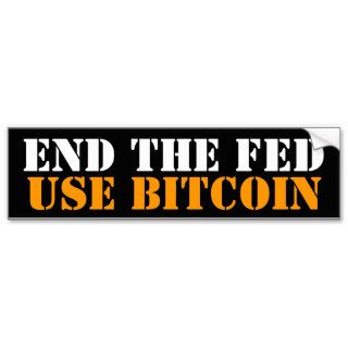 END THE FED Bitcoin Litecoin Liberty Bumper Sticker