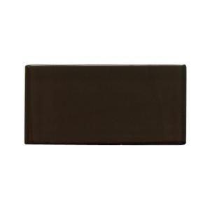 Splashback Tile Contempo Mahogany Frosted Glass Tile   3 in. x 6 in. Tile Sample DISCONTINUED L7D4 GLASS TILE