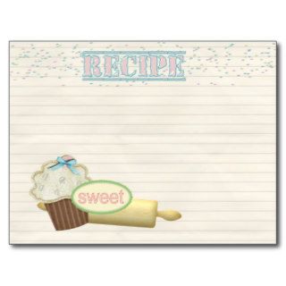 recipe card cupcake post card