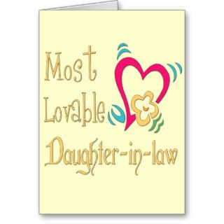 Best Daughter in law Gifts Greeting Card