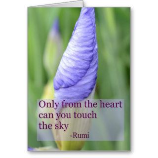 Spiritual Iris Inspirational Rumi Quote Card