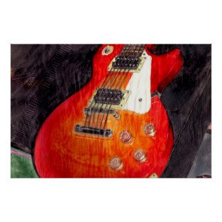 Cherry Les Paul Poster