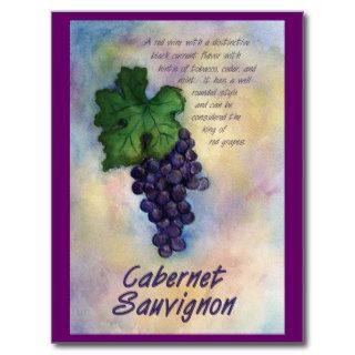 Cabernet Sauvignon Wine Postcard