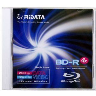 Ridata Blu Ray BDR 254 RD JC BD R 4X Ridata logo single jewel case Electronics