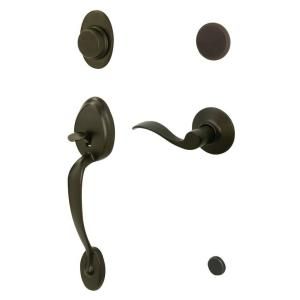 Schlage Plymouth Oil Rubbed Bronze Right Hand Dummy Handleset with Accent Interior Lever DISCONTINUED F93 PLY 613 ACC RH