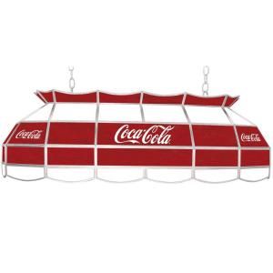 Trademark Global Coca Cola 3 Light Stained Glass Hanging Tiffany Lamp COKE 4000 CS2