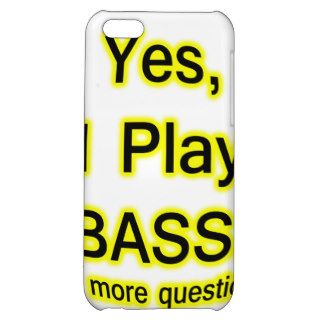 Yes I Play Bass Black Text Yellow Glow iPhone 5C Covers