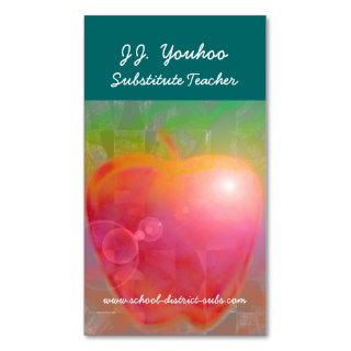 J.J. Youhoo Substitute Teacher Business Card