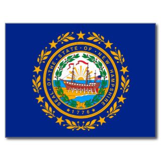 New Hampshire State Flag Postcard