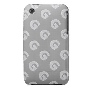 Silver Letter G iPhone 3 Cover