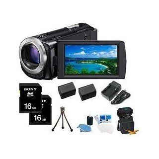 Sony HDR CX260V HDR CX260V/B HDRCX260VB High Definition Handycam 8.9 MP Camcorder with 30x Optical Zoom and 16 GB Embedded Memory (Black) + 16GB High Speed SDHC Cards (Qty 2) + High Capacity Batteries (Qty 2)+ Rapid AC/DC Charger+ More  Flash Memory Camco
