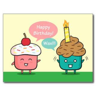 Funny Happy Birthday   Cupcake Candle Woes Post Card
