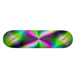 Colorful Metallic Fractal Lustre Skateboard Decks