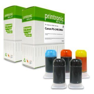 Printronic Refill Kit for Canon PG 240(5207B001) PG 240XL(5206B001) and CL 241(5209B001) CL 241XL(5208B001) Black and Color Inkjet Cartridge 2 Pack Electronics
