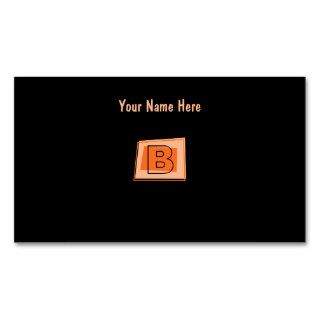 Monogram Letter B, Your Name Here Business Card