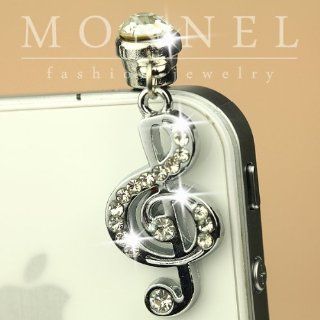 ip262 Cute Music Note Anti Dust Plug Cover Charm for iPhone 3.5mm Cell Phone Cell Phones & Accessories