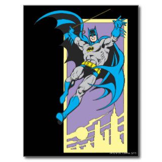 Batman Swings Skyscraper Post Card