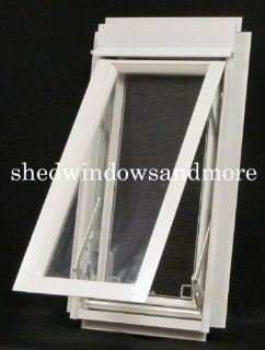 13" X 25" Awning Window Double Pane Insulated Shed Window Playhouse Window USA Made   Window Hardware  