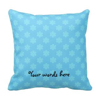 Blue snowflake pattern pillows