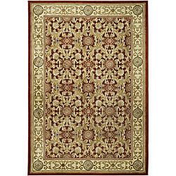 Paradise Eden Tranquil Red/ Ivory Viscose Rug (7'10 x 11'2) Safavieh 7x9   10x14 Rugs