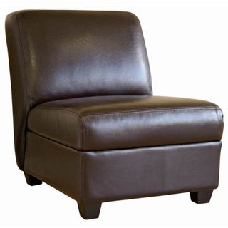 Baxton Studio Mocha Brown Faux Leather Chair Baxton Studio Chairs