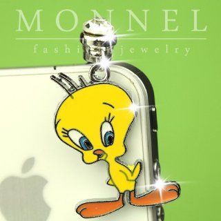 Ip268 Luxury Yellow Tweety Bird Anti Dust Plug Cover Charm for Iphone 4 4s Cell Phones & Accessories