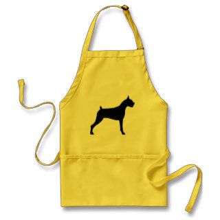 Boxer Dog Silhouette Aprons