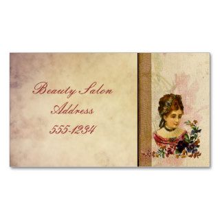 Vintage Beauty Salon Business Cards