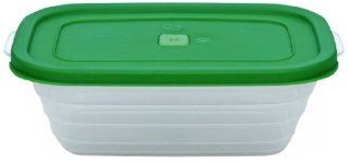 Arm & Hammer Fresh Take Plus 9 Cup Clear Food Storage Container with Green Lid Kitchen & Dining
