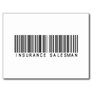 Insurance Salesman Bar Code Postcards