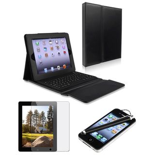 Case with Bluetooth Keyboard/ LCD Protector/ Stylus for Apple iPad 3 BasAcc iPad Accessories