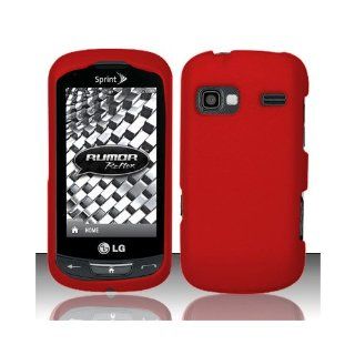 Red Hard Cover Case for LG Rumor Reflex LN272 Xpression C395 Cell Phones & Accessories