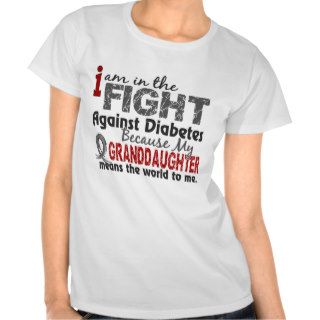 Granddaughter Means World To Me Diabetes Tee Shirts