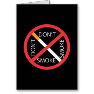 Don't smoke red sign greeting card