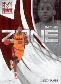 2009 10 Panini Donruss Elite Basketball In the Zone Red #19 LeBron James #'d 136/249 Cleveland Cavaliers NBA Trading Card Sports Collectibles