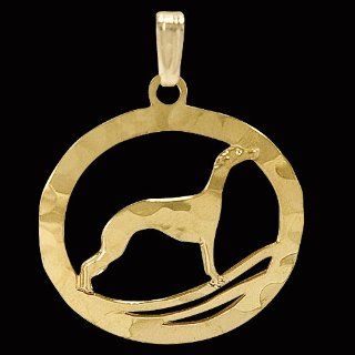 Haute Dauge Greyhound Gold Plated Pendant H251PEN) Jewelry
